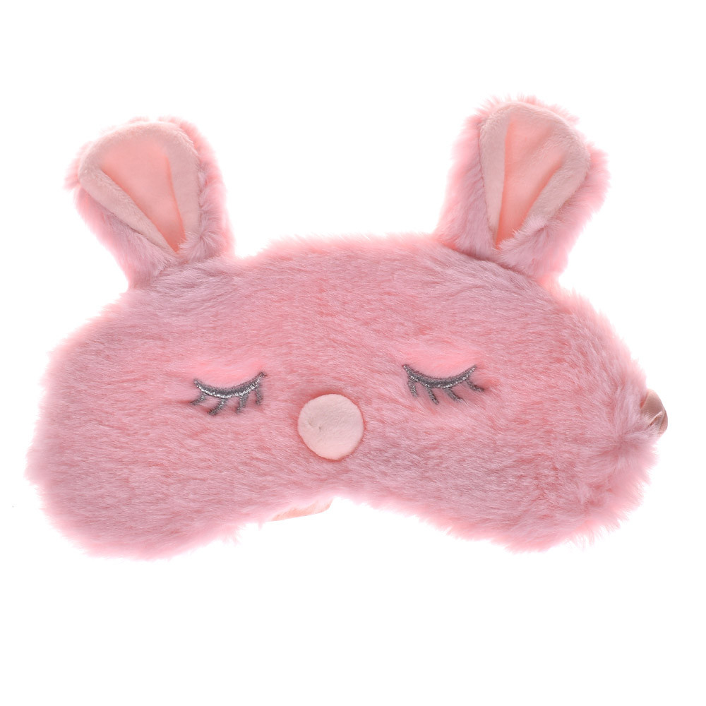 Маска для сну плюшева "Кролик". Пов'язка на очі дитяча. Наглазна маска жіноча