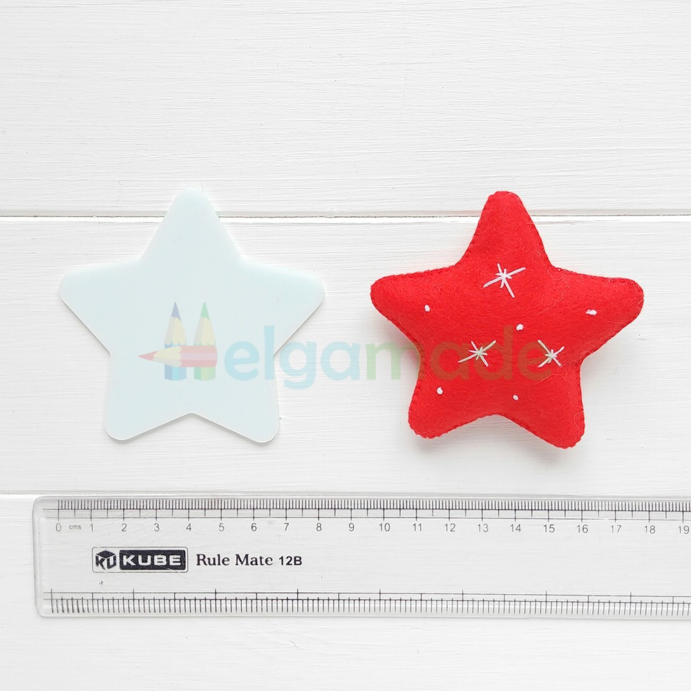 Шаблон пластиковий ЗІРКА, 8 см, фото 1