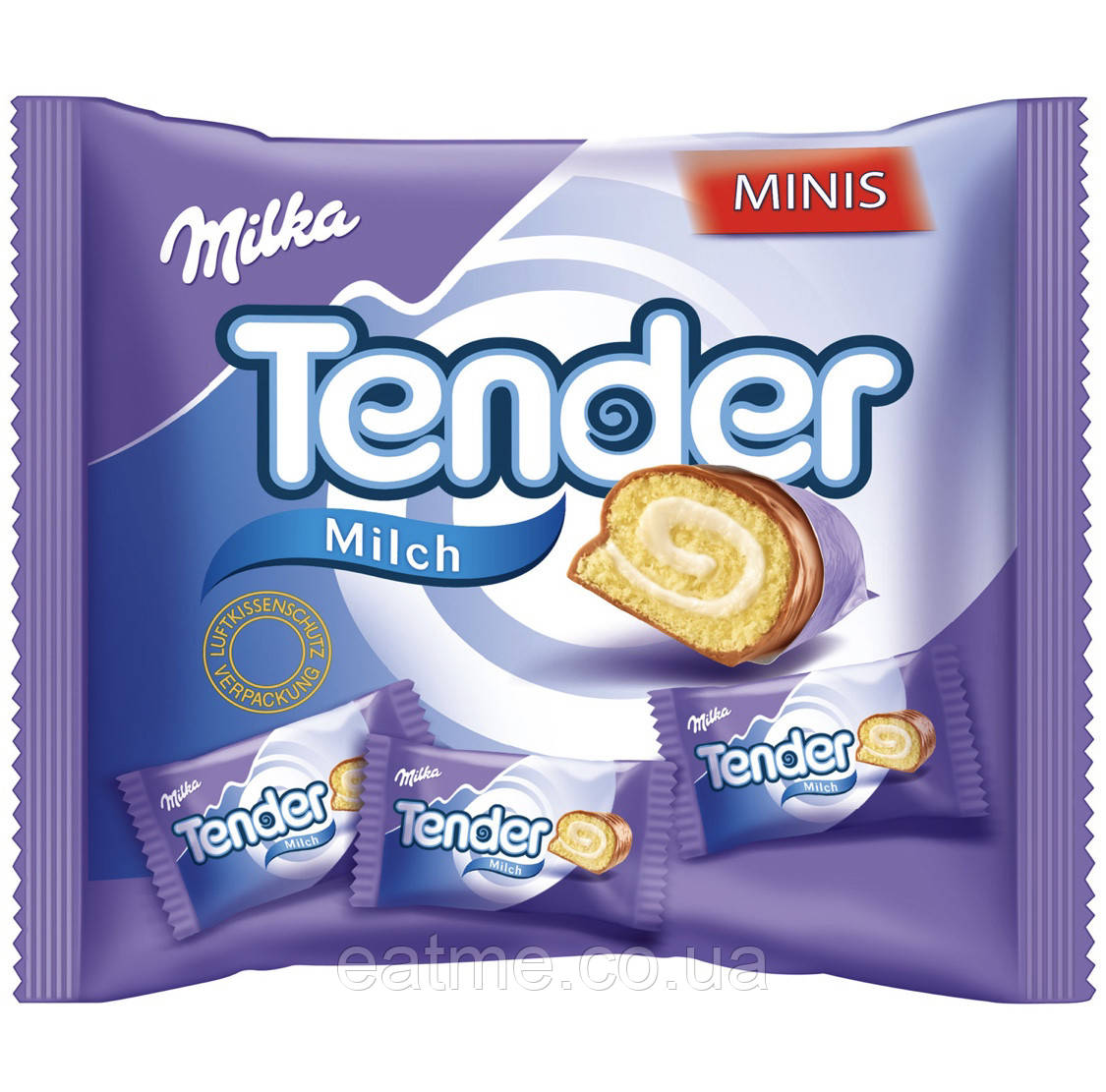 Milka Tender Milch Minis Бісквіти з вершковою начинкою в молочному шоколаді в мініформаті