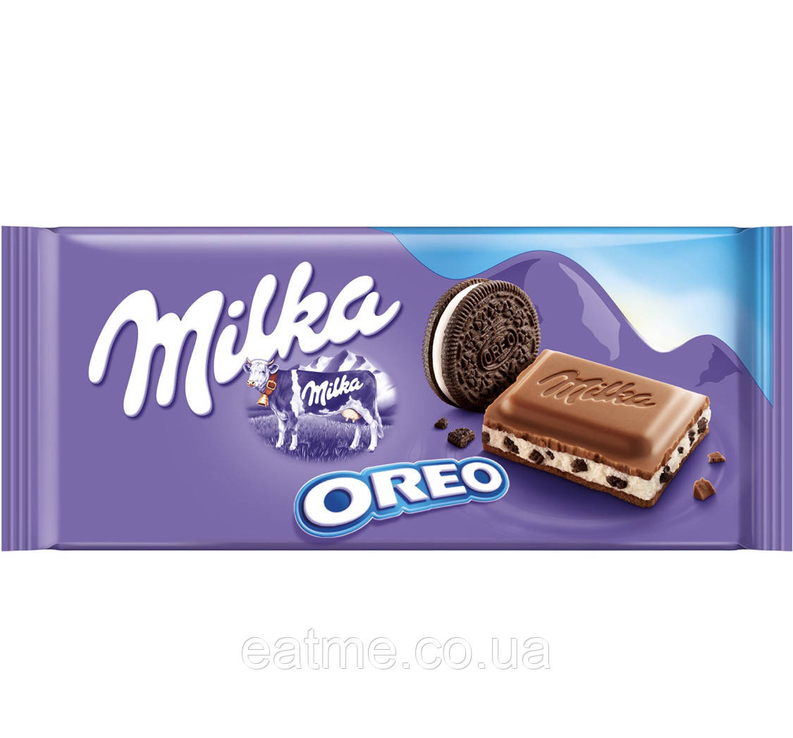 Milka Oreo Молочний шоколад із вершковим кремом і печивом Oreo 100g