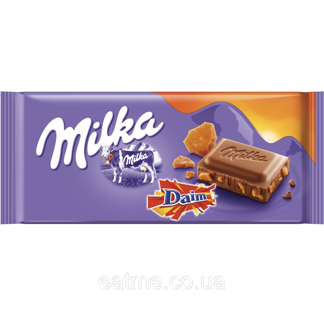 Milka&Daim Молочний шоколад зі шматочками солоної карамелі