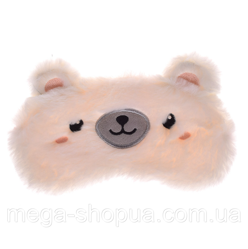 Маска для сну плюшева "Оленя 2". Пов'язка на очі дитяча. Наглазна маска жіноча чоловіча, фото 1