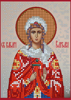 Набір для вишивання бісером POINT ART Св. Варвара, розмір 10х14 см, арт. 1105, фото 1