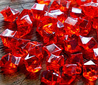 Декоративный наполнитель кристаллы "Осколки" 1,5 см (красный)