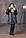 Женская шуба из экомеха в больших размерах с капюшоном и на молнии 39msh99, фото 2