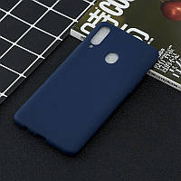 Чехол Soft Touch для Samsung Galaxy A10s (A107) силикон бампер темно-синий