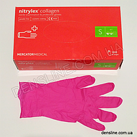 Перчатки нитриловые Nitrylex Collagen - 100шт/уп (Mercator Medical)