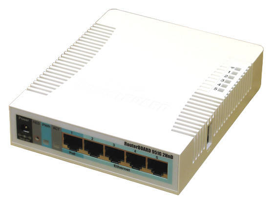 Купить MikroTik RB951G-2HnD (Wi-Fi 300M@2.4G, 2T2R, 5xLAN@1G, USB, под ...