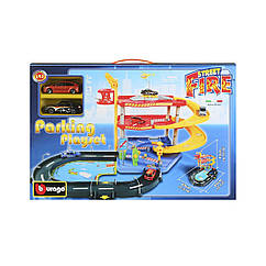 Ігровий набір Гараж (3 рівні, 2 машинки, 1:43) Bburago Street Fire Parking Playset 18-30025