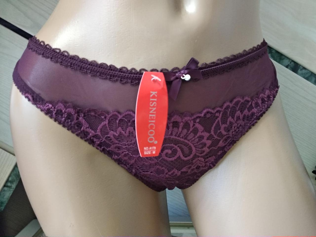 Стринги жіночі мереживні 44-46р фіолетові, фото 1