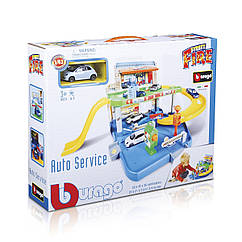 Ігровий набір Гараж (2 рівні, 1 машинка, 1:43) Bburago Street Fire Auto Service Vehicle 18-30039