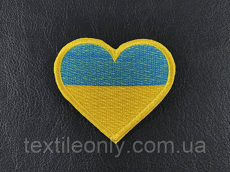 Нашивка Серце Україна 60х54 мм, фото 1