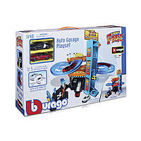 Ігровий набір Паркінг ( 3 рівня, 2 машинки , 1:43 ) Bburago Street Fire Auto Garage Playset 18-30361