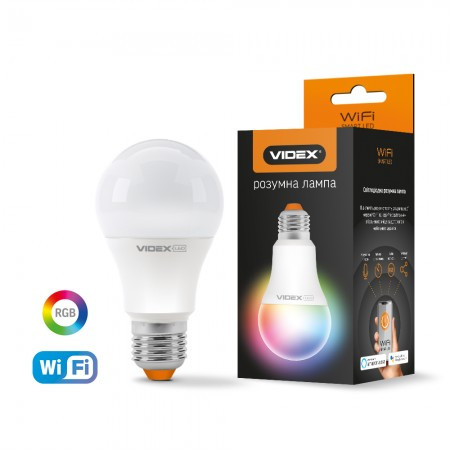 Світлодіодна смарт лампа VIDEX A60 RGBCW 12W 220V E27 WI-FI