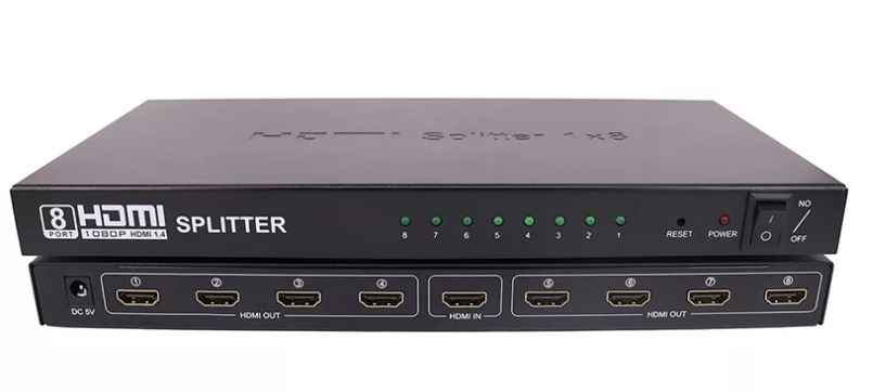 Спліттер HDMI 4K на 8 портів FullHD 1080 розгалужувач 1на8 комутатор