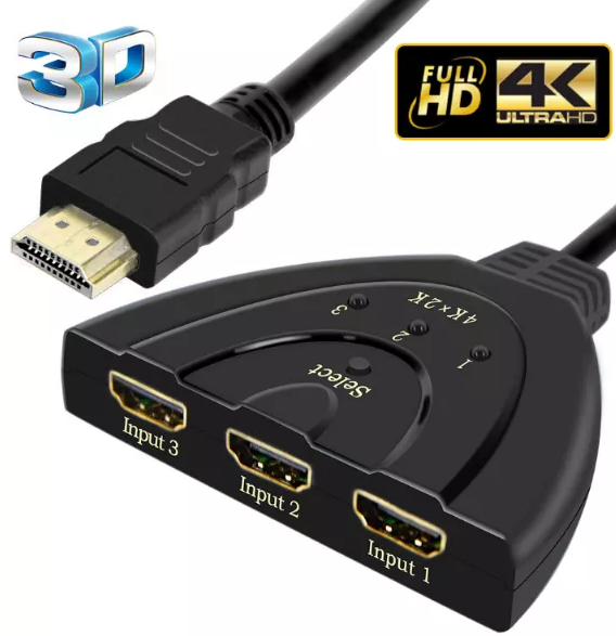HDMI 4K свіч із 3х в 1 сплітер switch перемикач, комутатор світч