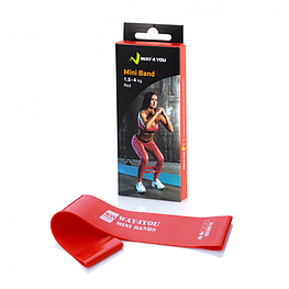 Резинка Mini Band Way4You 1,5 - 4 кг Червона