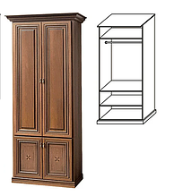 Шафа дводверна розпашна 1,03 у вітальню з ДСП/МДФ Терра Скай