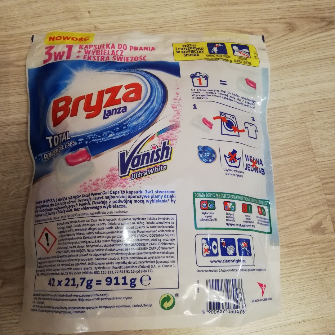 Гель-капсулы для стирки Bryza Vanish Ultra White для белого, 42 шт - фото 2 - id-p1081820208