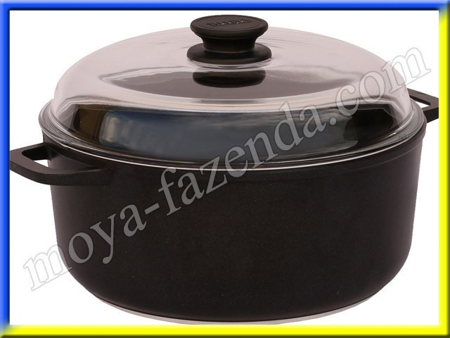 Каструля алюмінієва товстостійка зі скляною кришкою