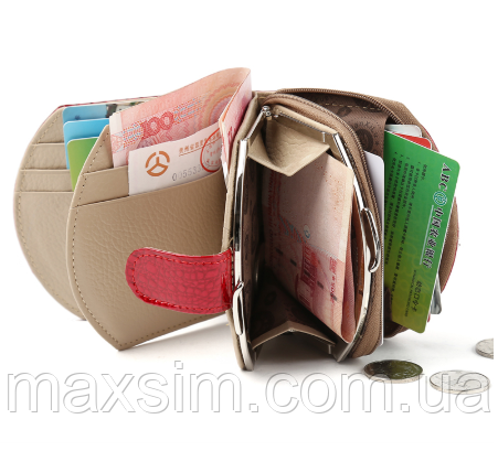 Жіночий гаманець із натуральної шкіри під рептилію Qian XiLu - фото 3 - id-p1081826474