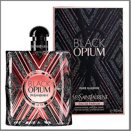 YSL Black Opium Pure Illusion парфумована вода 90 ml. (Ів Сен Лоран Опіум Пур Ілюзія), фото 2