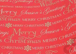 Папір для пакування подарунків 10 м Новорічні написи
