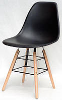 Стул Nik - Q Eames черный на деревянных буковых ножах