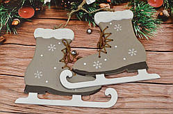 Новорічна підвіска "Коньки фігурні" (пара)