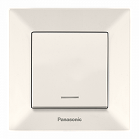 Вимикач одноклавішний з підсвіткою Arkedia Slim Panasonic (крем)