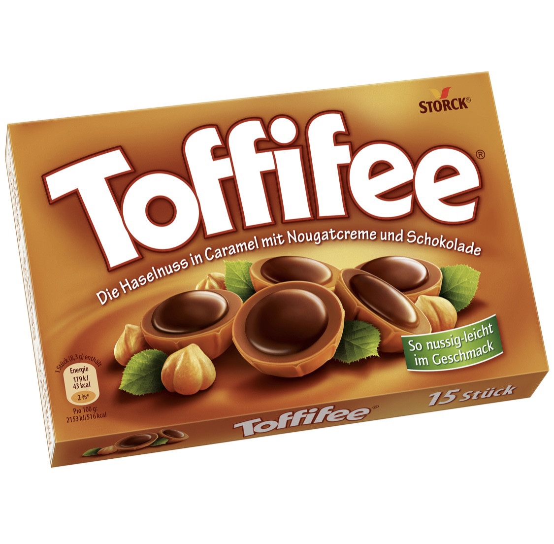 Toffifee Цекерки з молочного шоколаду з карамеллю і цілим фундуком 125g, фото 1