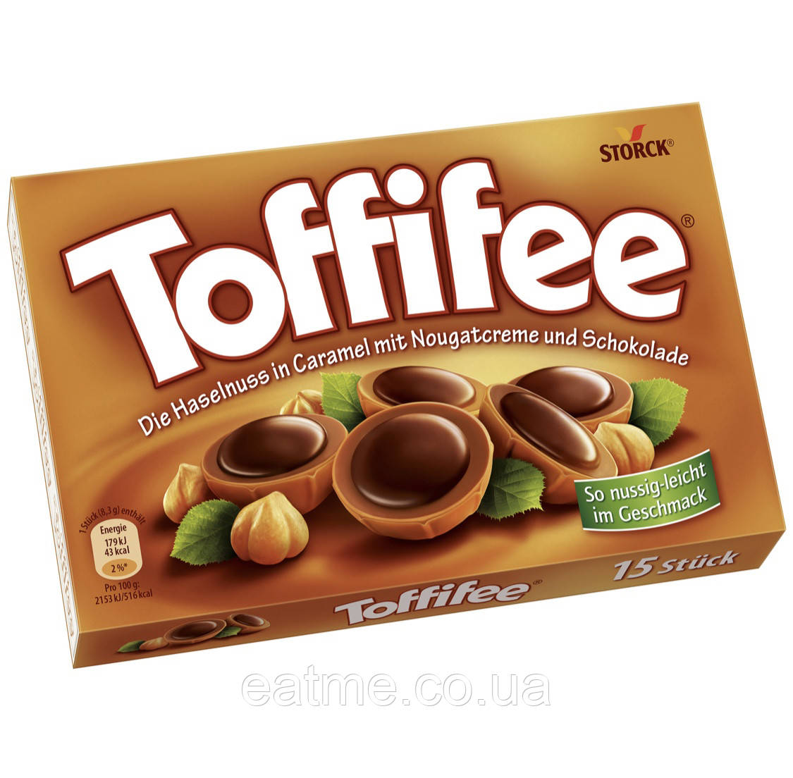 Toffifee Цукерки (фундук у карамелі з горіховим кремом і шоколадом) 250 g