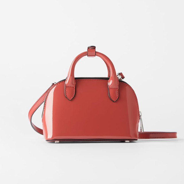 Жіноча лакована міні сумочка Zara