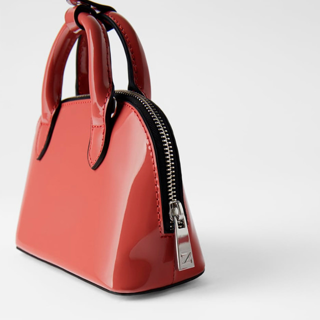 Жіноча лакована міні сумочка Zara