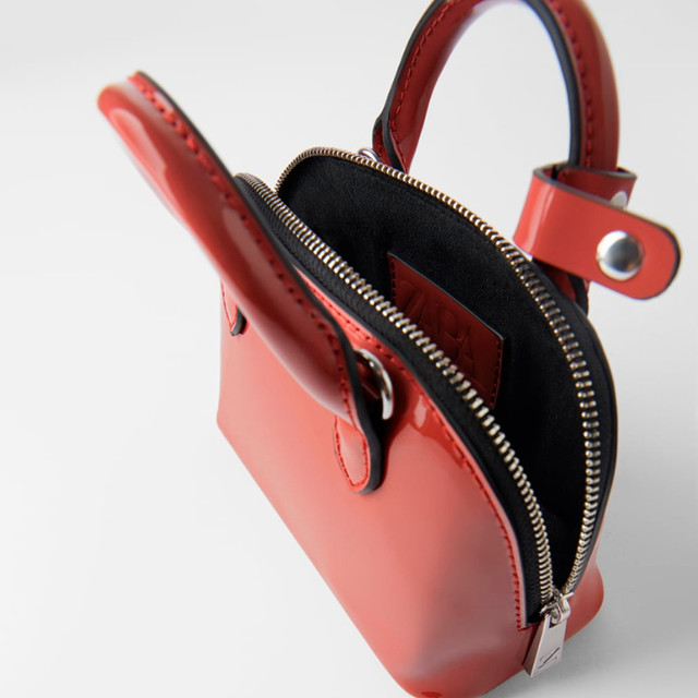 Жіноча лакована міні сумочка Zara