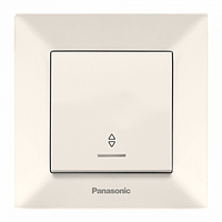Вимикач прохідний з підсвіткою Arkedia Slim Panasonic (крем)