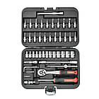 Набір інструментів 46 од. STORM, 1/4", Сг-V INTERTOOL ET-8046, фото 2