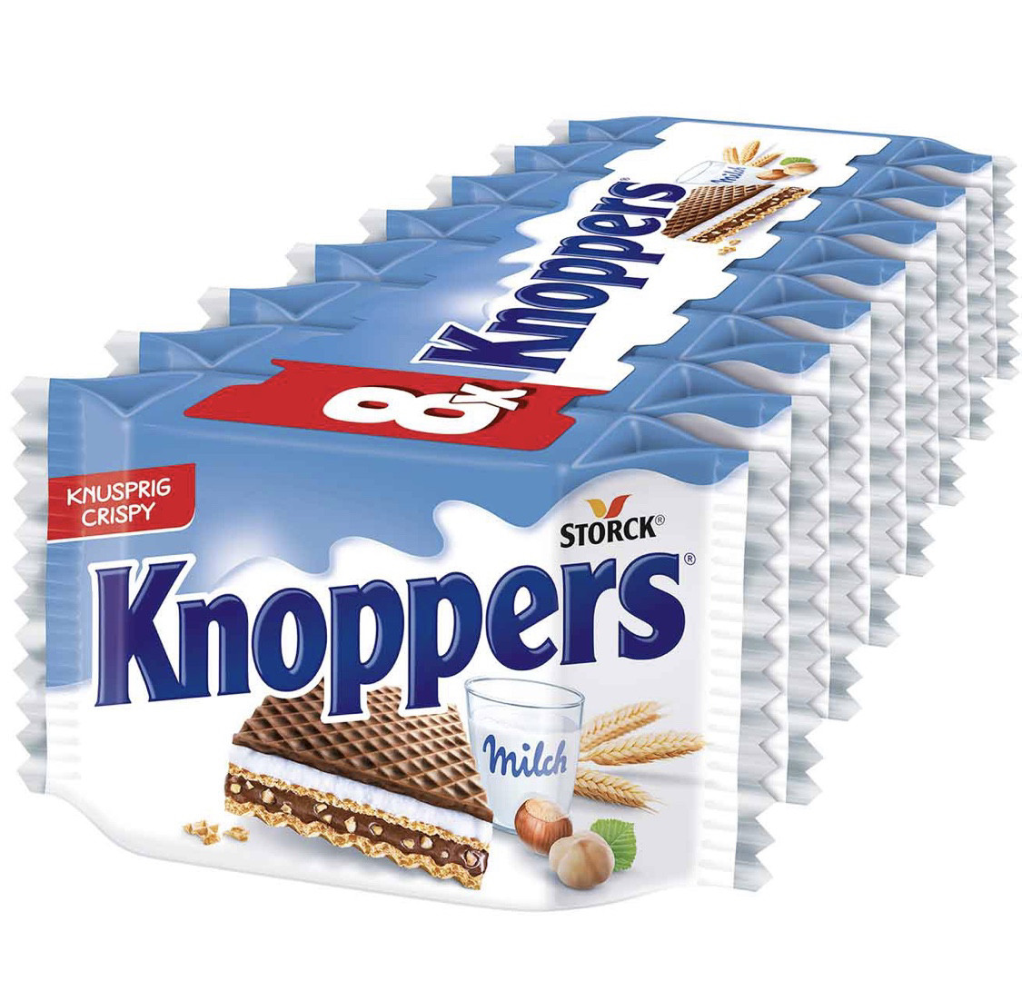 Knoppers Вафлі з молочною й шоколадно-горіховою начинками 200g