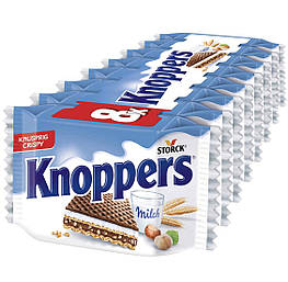 Knoppers Вафлі з молочною й шоколадно-горіховою начинками 200g