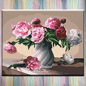 Картина за номерами, полотно на підрамнику, Букет "Квіти кохання", 40*50 см, без коробки