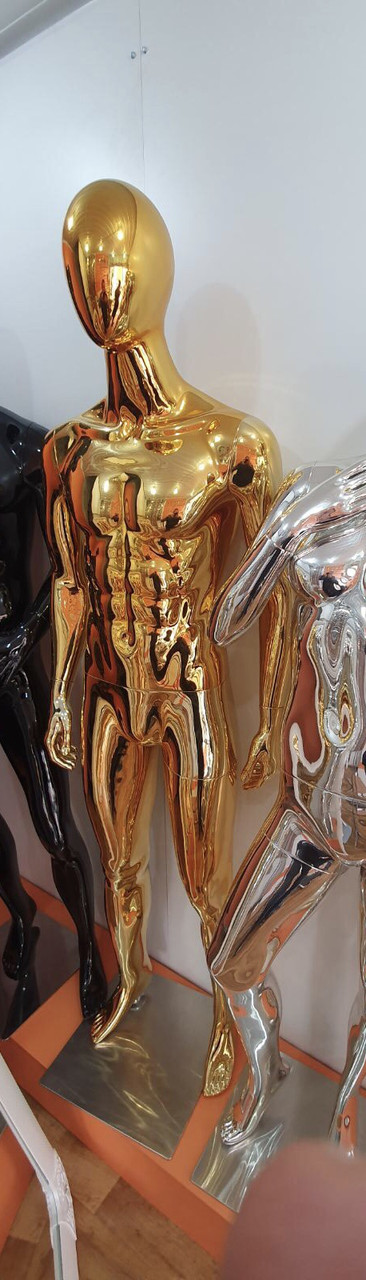 Манекен хромований чоловічий, фото 1