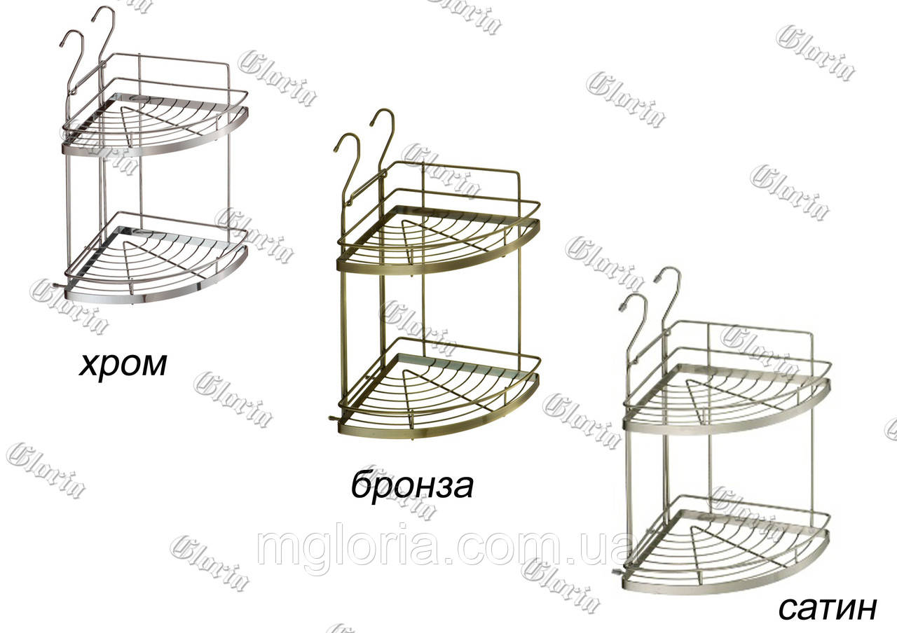 Полка рейлинга угловая 2-ая YJ-G209A - фото 1 - id-p29433066