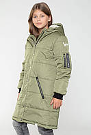 Стильна дитяча куртка для дівчинки Young Reporter Польща 193-0886G-06-580-1 Хакі  ⁇  Верхній одяг для