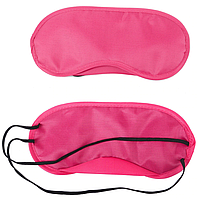 Маска для сна шелковая "Однотонная розовая" Повязка на глаза для женщин детей. Наглазная маска