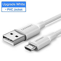 Оригинальный кабель UGREEN US289 MicroUSB Fast Charge 2.4A быстрая зарядка 2.4A White