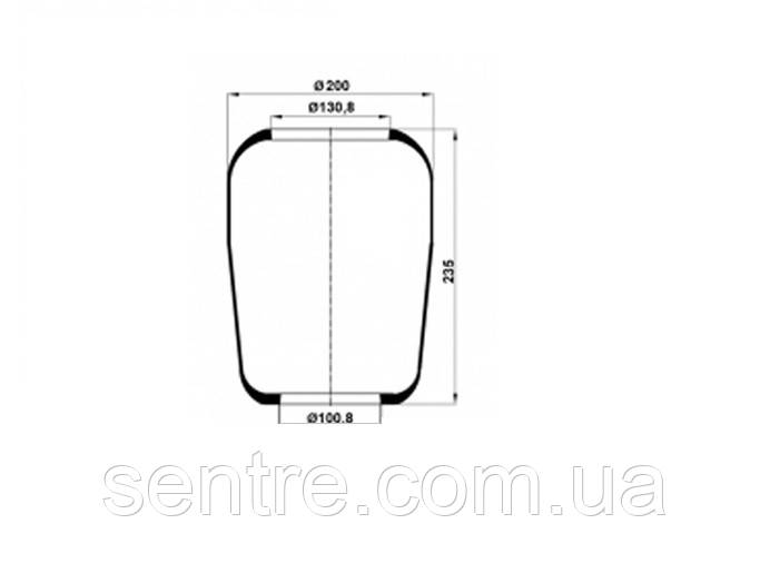 Пневмоподушка IVECO EuroTech, EuroStar, Stralis, 41006926, 1SC250-19