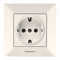 Розетка із заземленням Arkedia Slim Panasonic (крем)