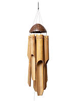 Музыка ветра бамбуковая с половинкой кокоса 45 см