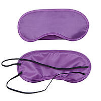 Маска для сну шовкова "Однотонна фіолетова" Пов'язка на очі для жінок. Наглазна маска