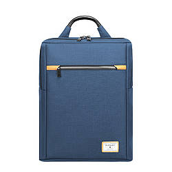 Тканинний міський рюкзак Golden Wolf GB00362 для ноутбука до 15,6, USB портом і трьома відділеннями, 22л Синій